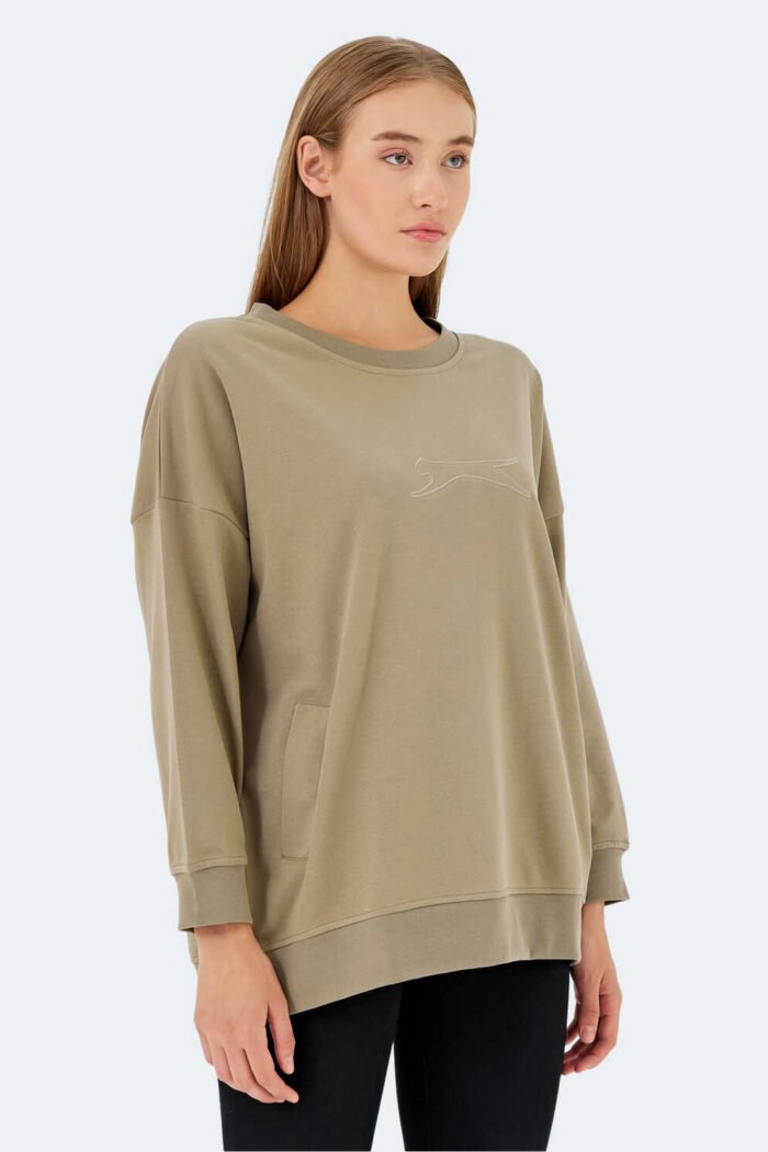 Slazenger VIKENTI SW Kadın Sweatshirt Koyu Yeşil - Görsel 2