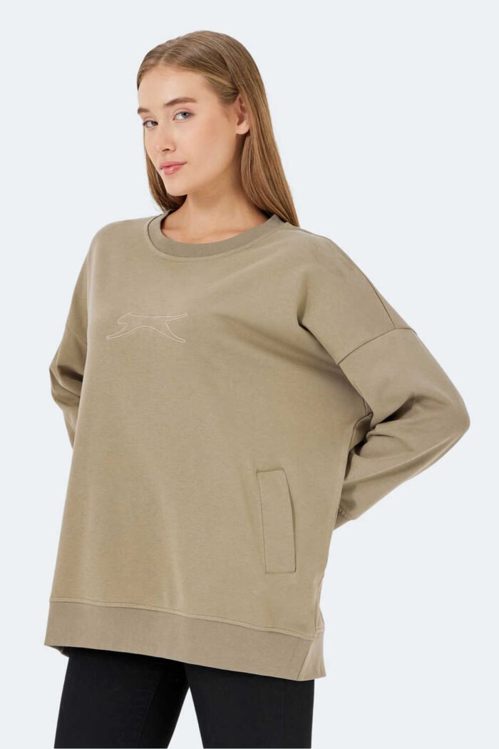 Slazenger VIKENTI SW Kadın Sweatshirt Koyu Yeşil - Görsel 4