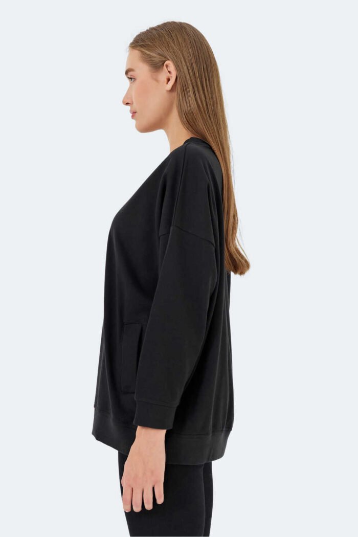 Slazenger VIKENTI SW Kadın Sweatshirt Siyah - Görsel 5