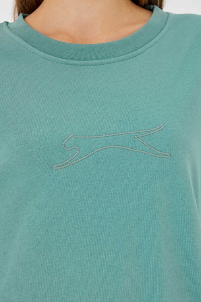 Slazenger VIKENTI SW Kadın Sweatshirt Yeşil - Görsel 5