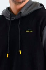 Slazenger VIOLA Erkek Sweatshirt Siyah - Gri - Görsel 4