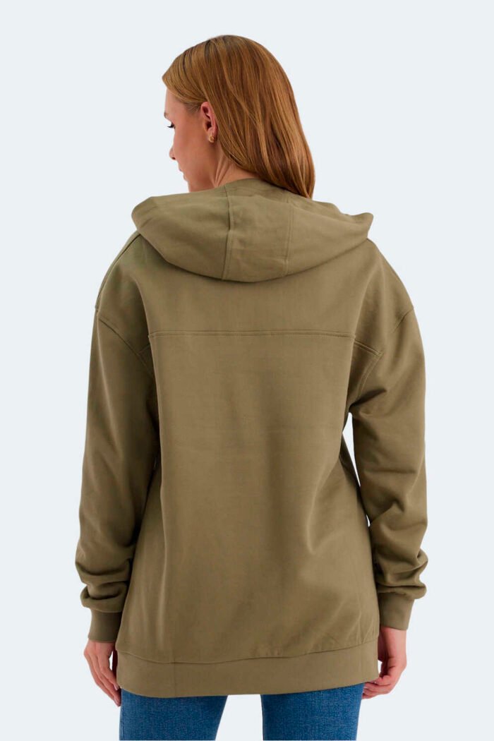 Slazenger VIOLENCE Kadın Sweatshirt Haki - Görsel 2