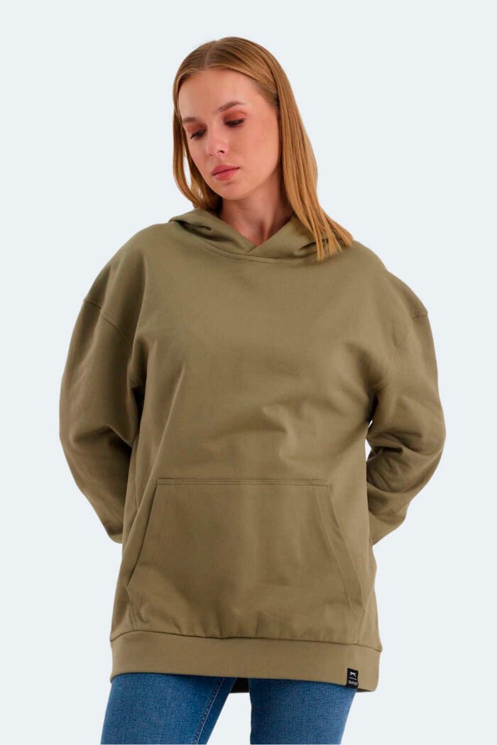 Slazenger VIOLENCE Kadın Sweatshirt Haki - Görsel 4