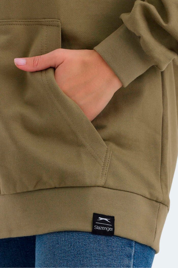 Slazenger VIOLENCE Kadın Sweatshirt Haki - Görsel 3