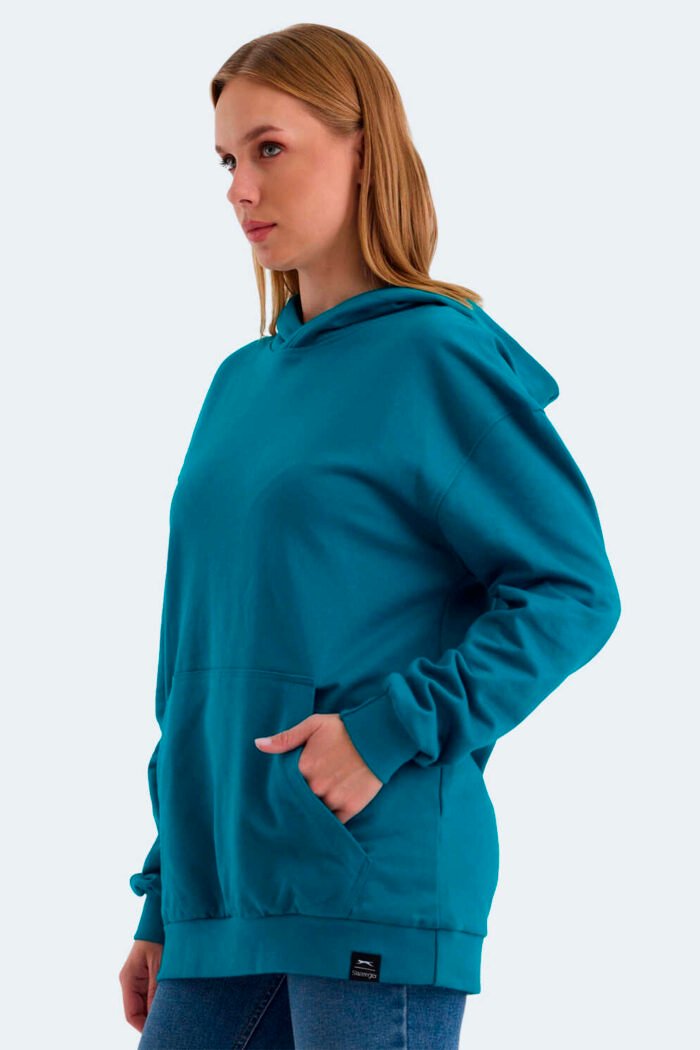 Slazenger VIOLENCE Kadın Sweatshirt Petrol - Görsel 5