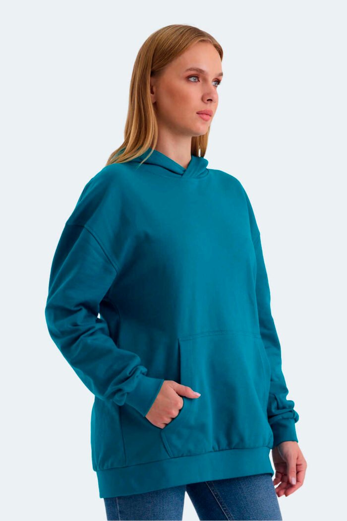 Slazenger VIOLENCE Kadın Sweatshirt Petrol - Görsel 4