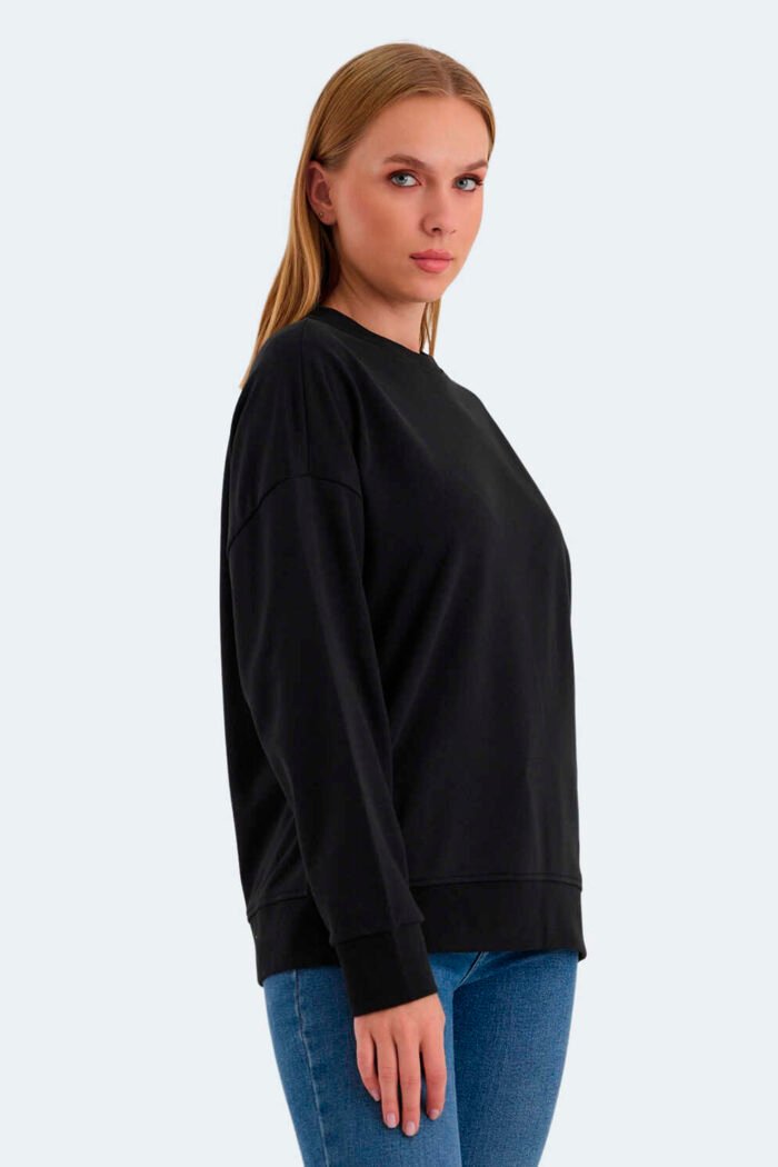 Slazenger VIRTUE Kadın Sweatshirt Siyah - Görsel 4