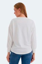 Slazenger VITAL OVERSIZE Kadın Sweatshirt Beyaz - Görsel 3