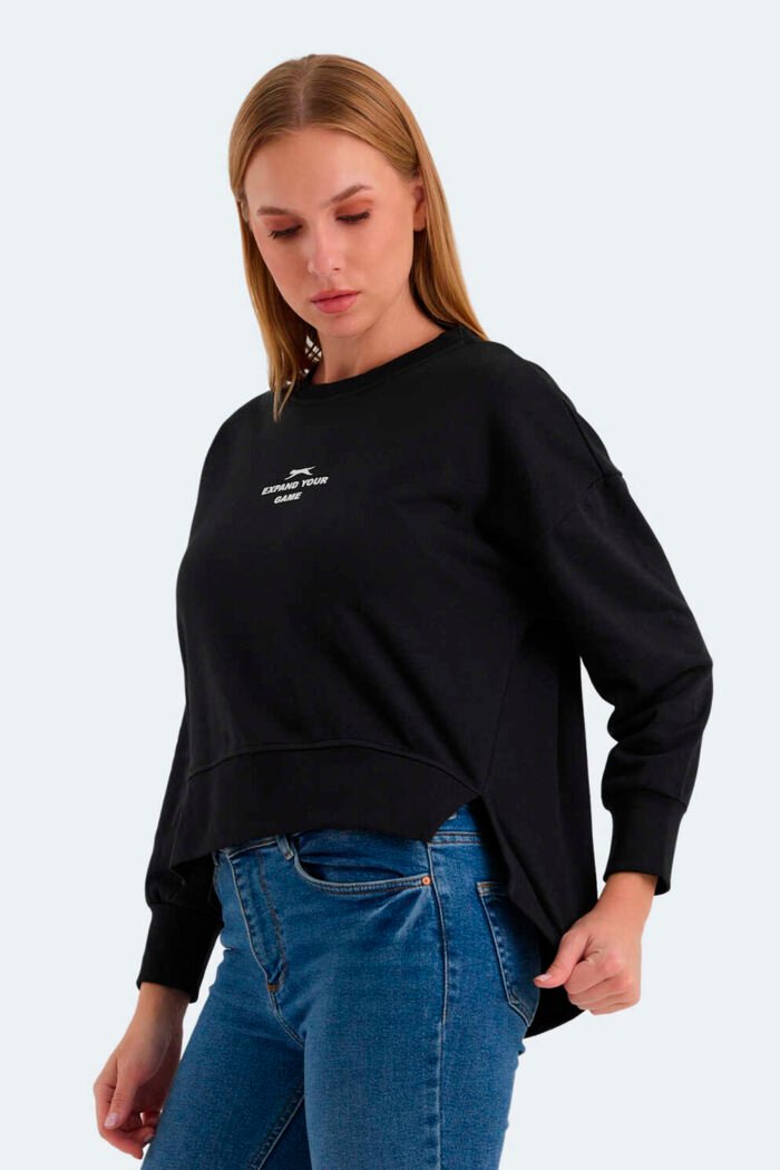 Slazenger VITAL OVERSIZE Kadın Sweatshirt Siyah - Görsel 2